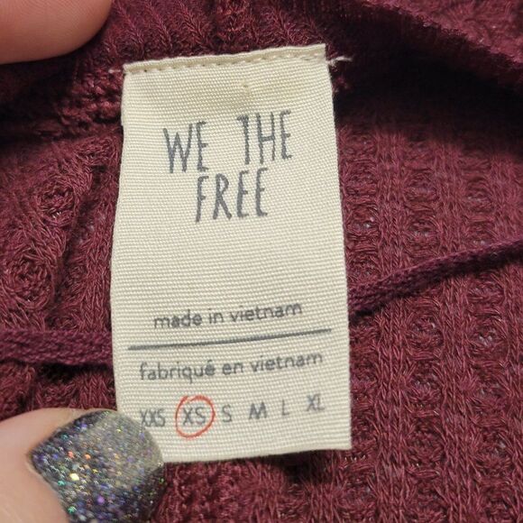 WE THE FREE Waffle Knit Oversized Long Sleeve Tunic Blouse - Picture 5 of 7